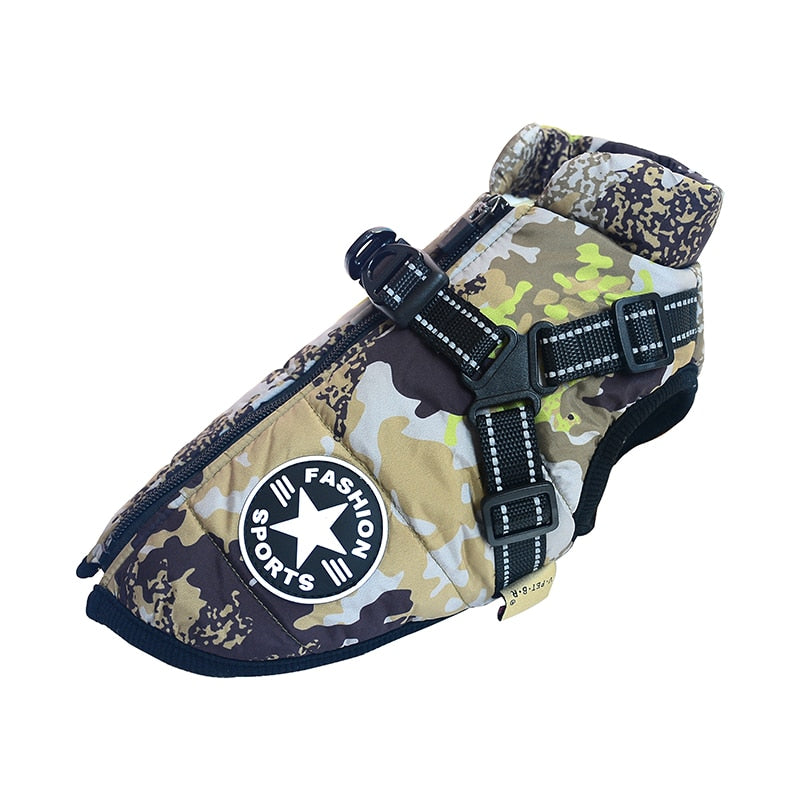 Waterproof Dog Jacket inc Harness